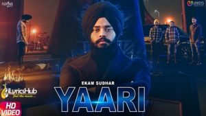 Yaari Lyrics - Ekam Sudhar