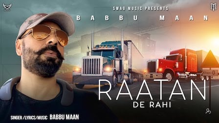 Raatan De Rahi Lyrics by Babbu Maan