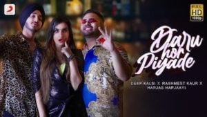 Daru Hor Piyade Lyrics Deep Kalsi x Rashmeet Kaur x Harjas