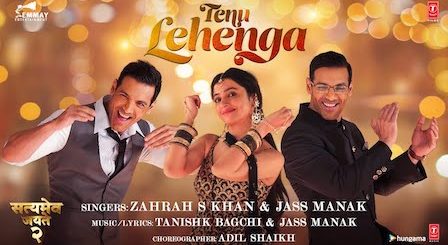 Tenu Lehenga Lyrics Satyameva Jayate 2 | Jass Manak