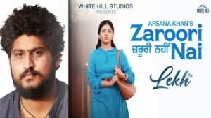 Zaroori Nai Lyrics Afsana Khan | From (Lekh)